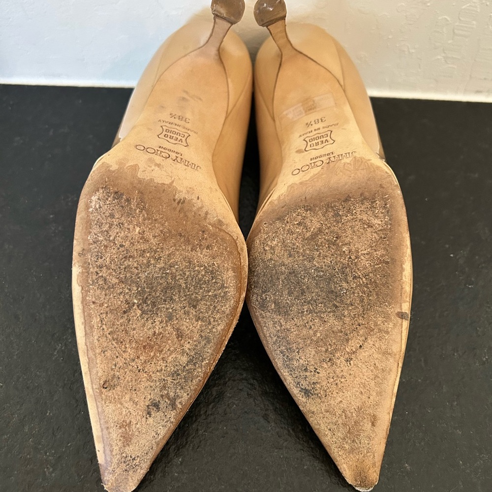 Jimmy Choo Margo Camel Patent leather pumps. Size 38.5 - Picture 3 of 4